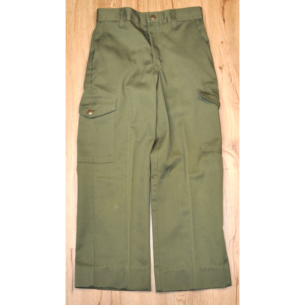 VINTAGE Official Boy Scouts Uniform Pants Youth 25 Green Union Made in the USA